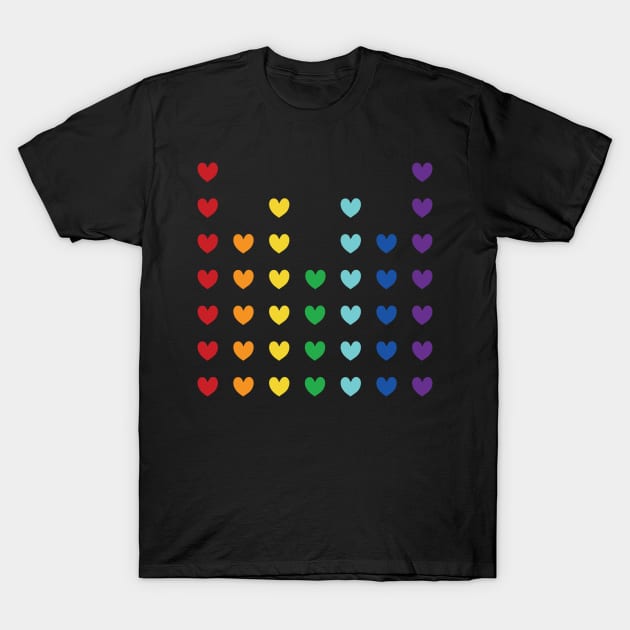 Hearts T-Shirt by Ulka.art